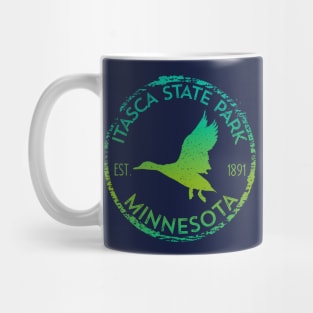 Itasca State Park Minnesota Birder's Flying Duck Waterfowl Birding Mug